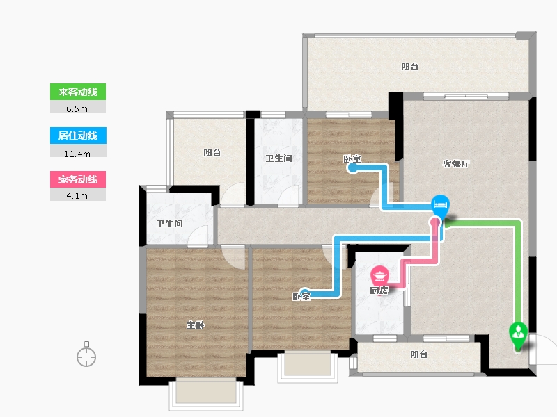 广西壮族自治区-贺州市-泽森·壹品江山-113.47-户型库-动静线