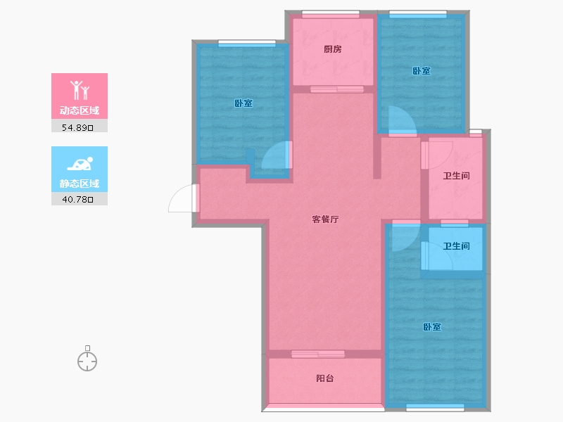 河南省-周口市-金水湖花园-84.01-户型库-动静分区