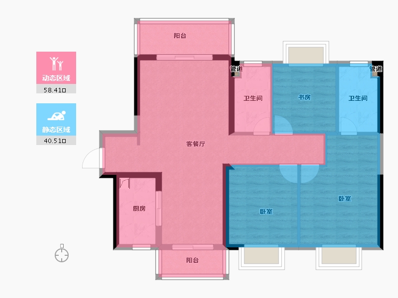 广东省-惠州市-新力睿园-88.74-户型库-动静分区