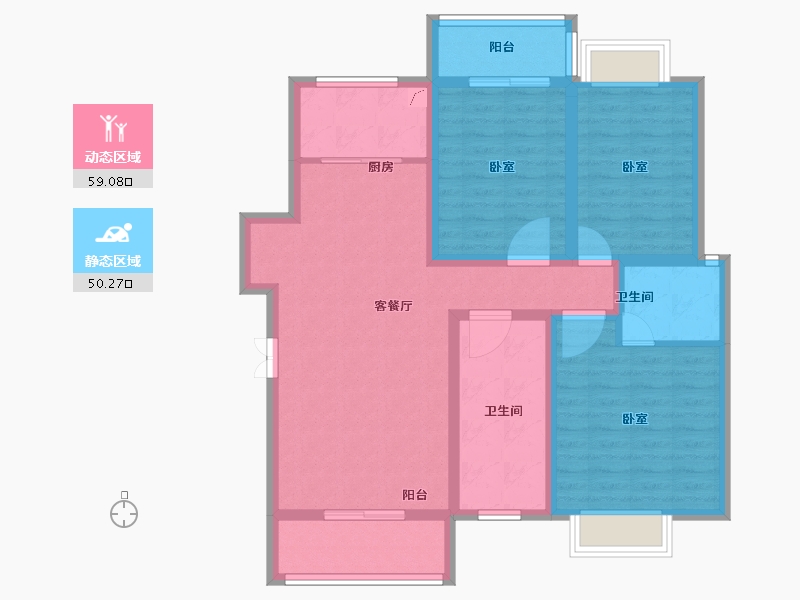 湖北省-孝感市-大悟绣江南-97.00-户型库-动静分区