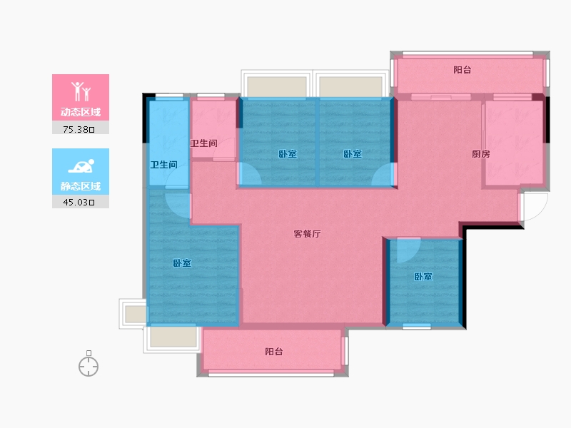 广东省-梅州市-锦绣雅苑-108.01-户型库-动静分区