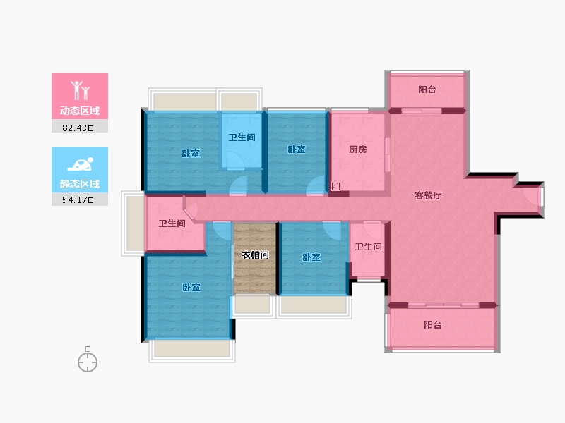 广东省-江门市-海悦天铸-126.87-户型库-动静分区