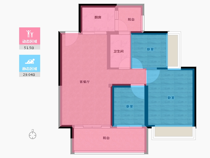 广东省-佛山市-宏宇景裕豪园-72.01-户型库-动静分区