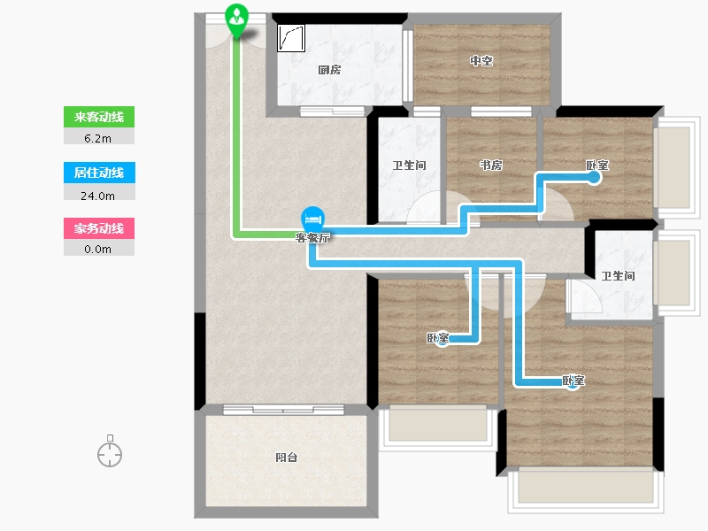 广东省-湛江市-汇泉·盛景名苑-92.90-户型库-动静线