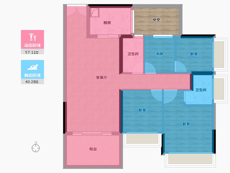 广东省-湛江市-汇泉·盛景名苑-92.90-户型库-动静分区