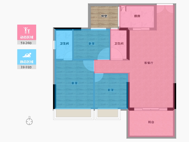 广东省-湛江市-汇泉·盛景名苑-93.53-户型库-动静分区