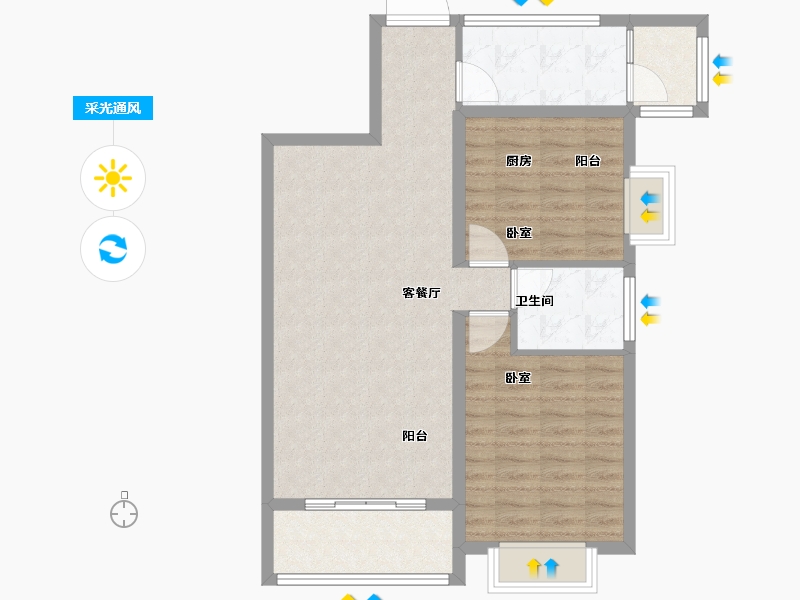 湖南省-怀化市-世府名邸-79.00-户型库-采光通风