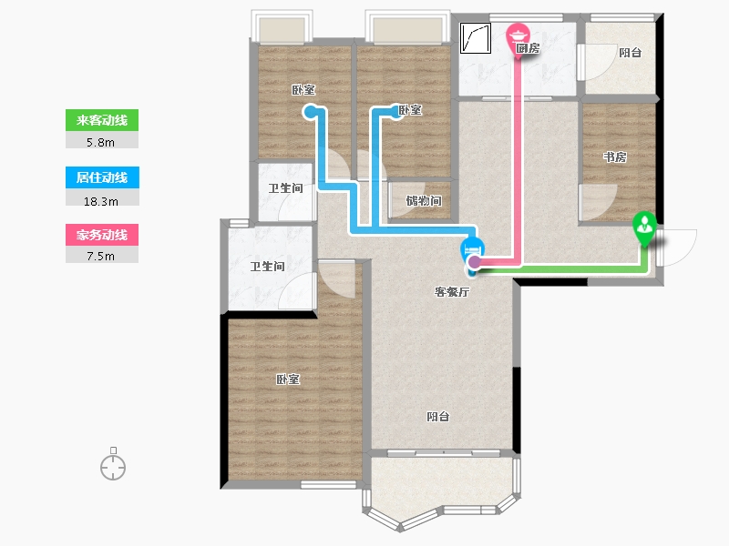 广东省-佛山市-合生君景-142.00-户型库-动静线