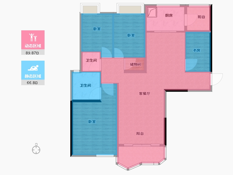 广东省-佛山市-合生君景-142.00-户型库-动静分区