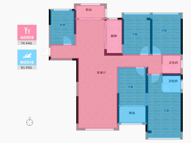 湖南省-湘潭市-天元广场·玺园-141.91-户型库-动静分区