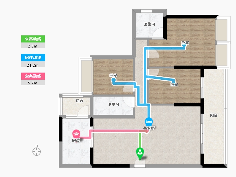 广东省-江门市-印象海伦湾-91.17-户型库-动静线