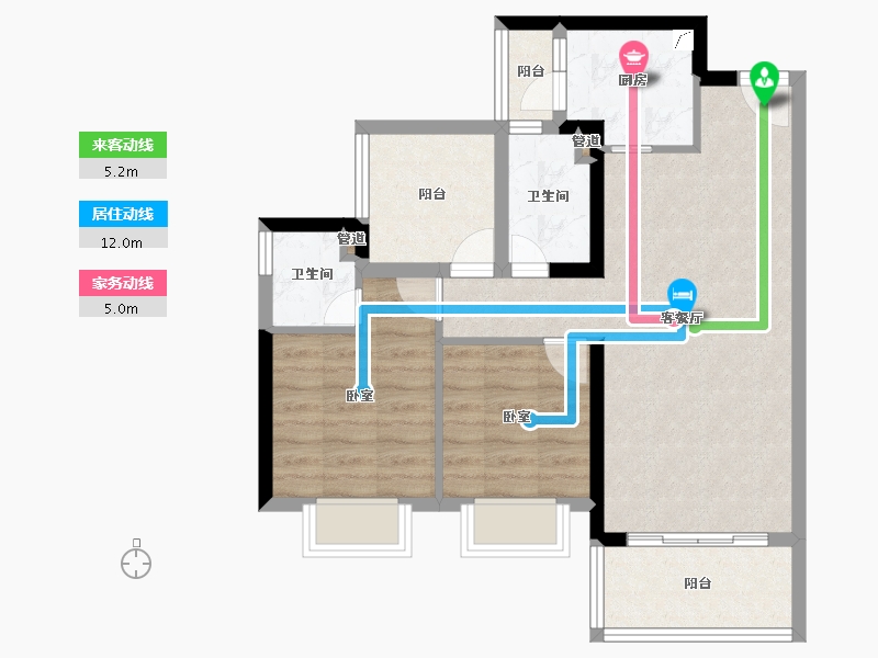 广东省-惠州市-美庐二期-70.01-户型库-动静线