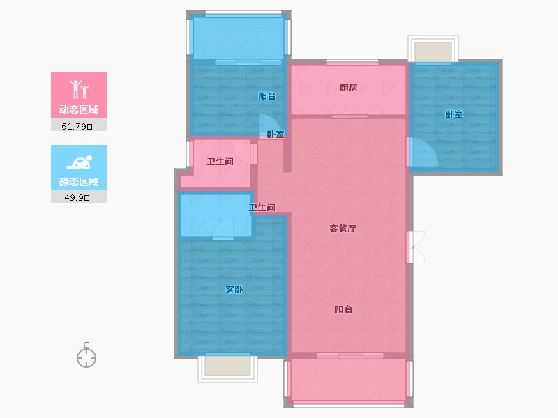 湖北省-孝感市-大悟绣江南-100.00-户型库-动静分区