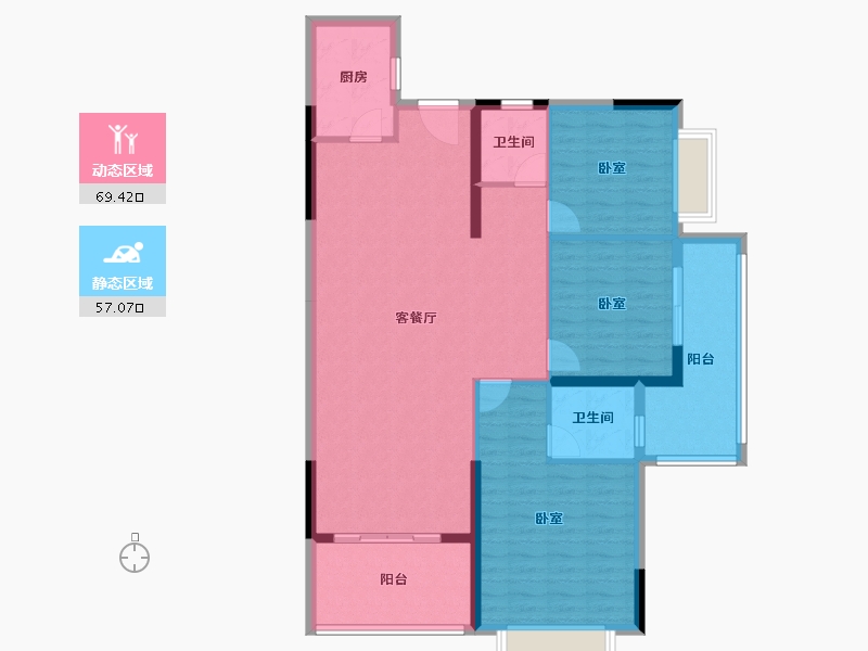 广东省-汕头市-天悦湾-115.06-户型库-动静分区