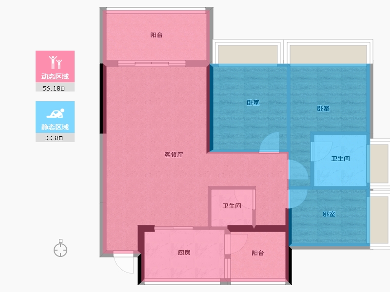 广东省-湛江市-恒俪湾-83.39-户型库-动静分区