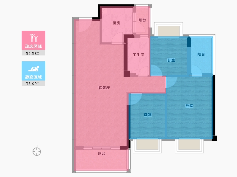 广东省-惠州市-美庐二期-77.96-户型库-动静分区