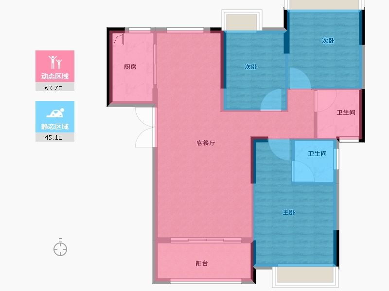 湖南省-湘潭市-玺宇·悦城国际-99.00-户型库-动静分区