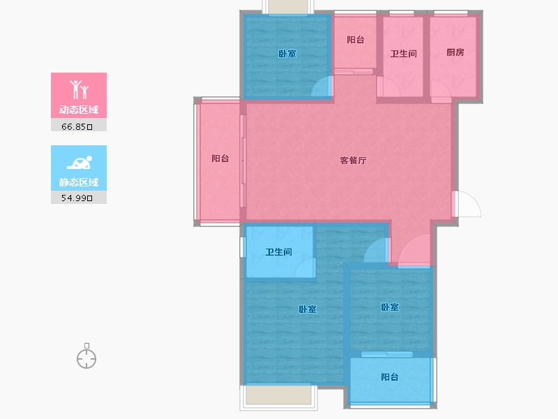 湖南省-怀化市-橡树湾-109.00-户型库-动静分区