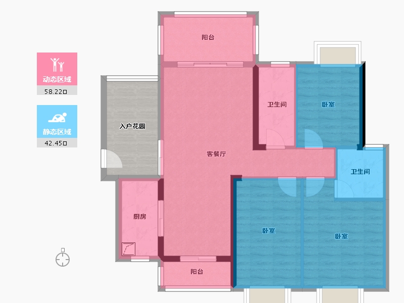 广东省-惠州市-茂基城市华府-99.11-户型库-动静分区