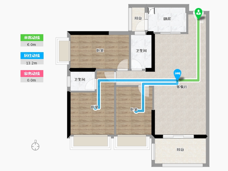 广东省-惠州市-茂基城市华府-86.66-户型库-动静线