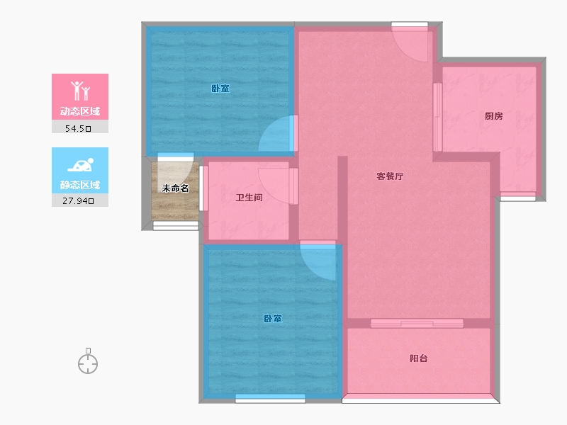 河南省-周口市-万基颍河春天-75.66-户型库-动静分区