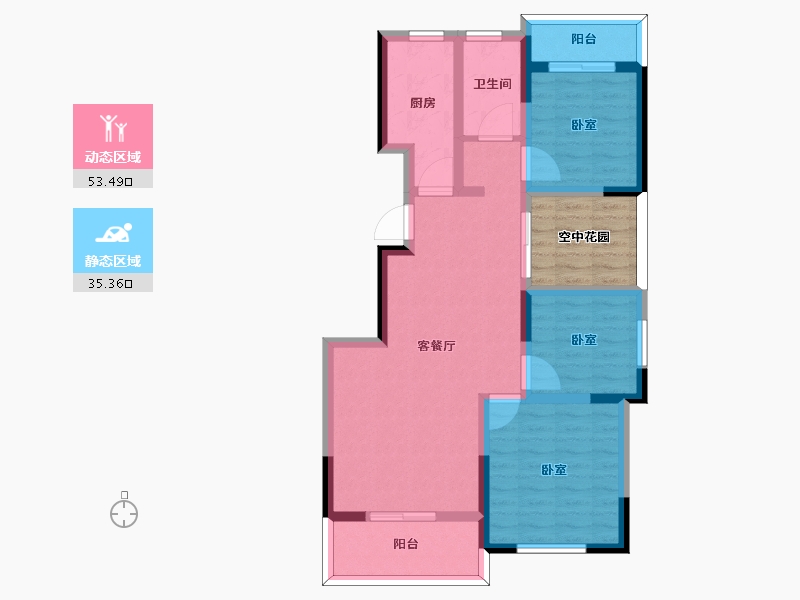 河南省-周口市-永丰观澜国际-85.01-户型库-动静分区