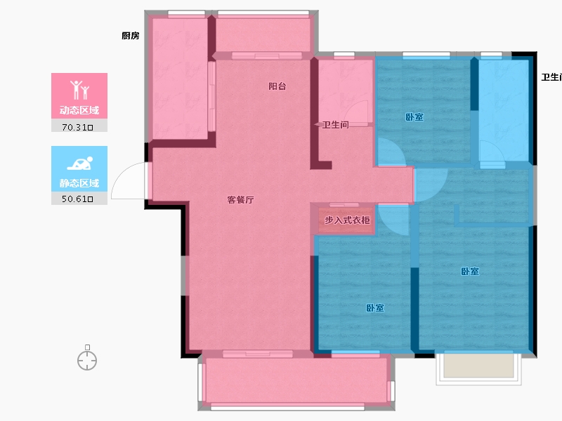 湖南省-长沙市-世茂璀璨天城-108.00-户型库-动静分区