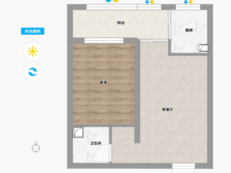 湖南省-怀化市-橡树湾-38.64-户型库-采光通风