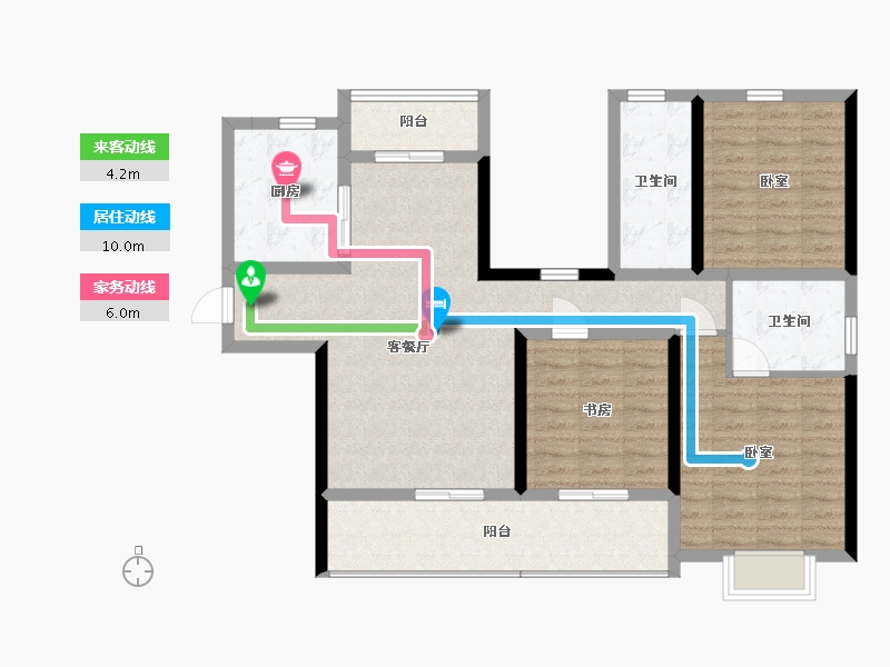 湖南省-株洲市-跃达幸福里-101.15-户型库-动静线