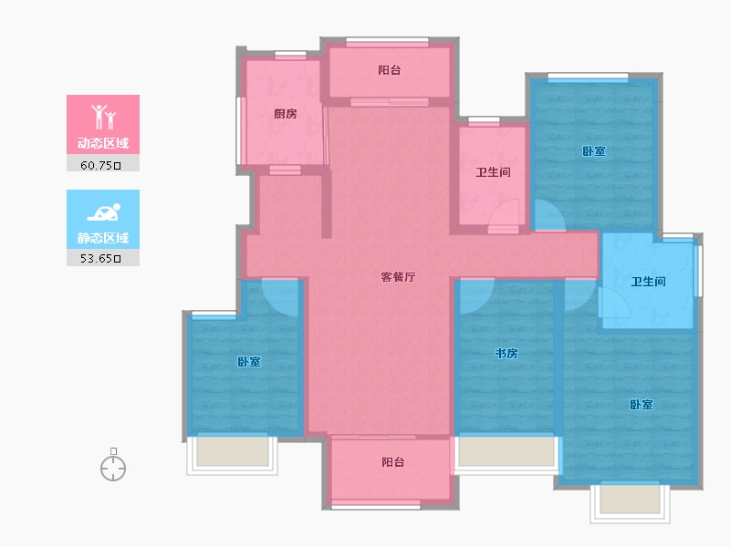 广东省-汕头市-保利林语苑-101.41-户型库-动静分区