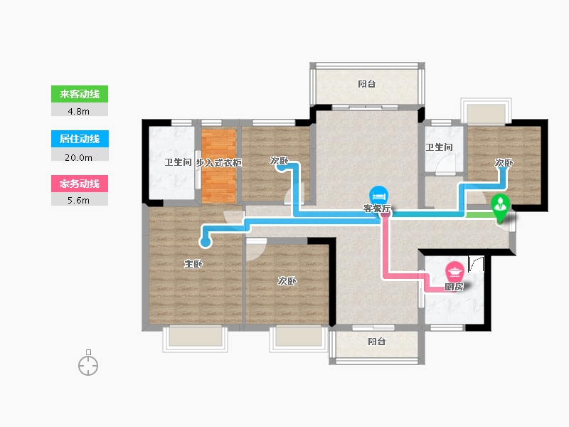 广东省-湛江市-华润置地湛江桃源里-113.35-户型库-动静线