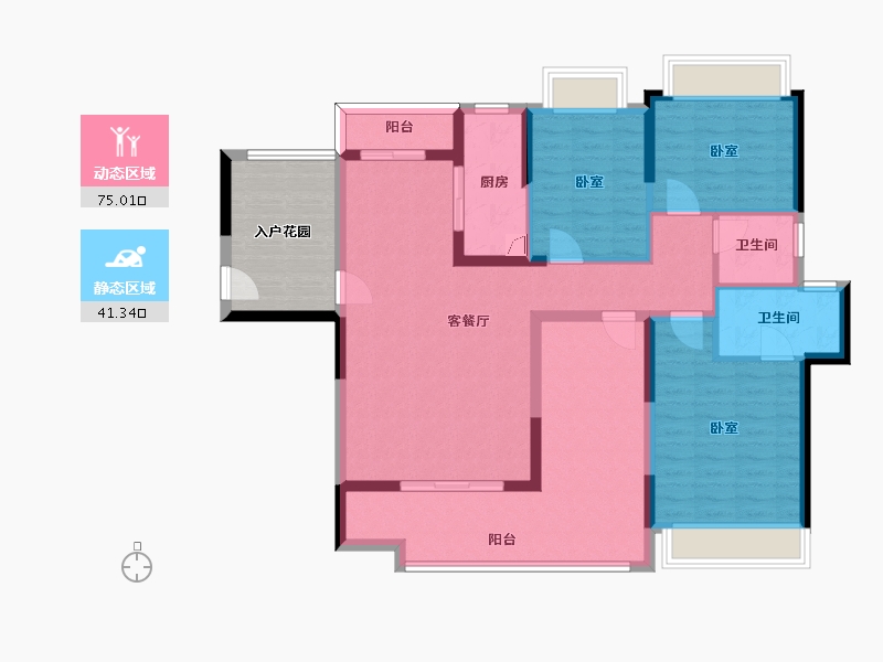 广东省-惠州市-龙湾新城-112.98-户型库-动静分区