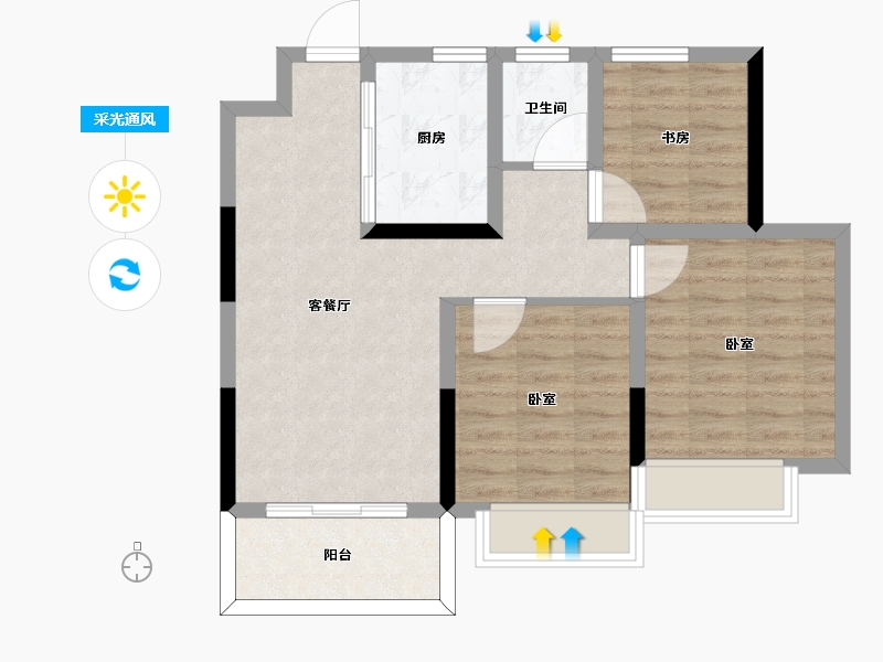 河南省-周口市-汇林绿洲-69.00-户型库-采光通风