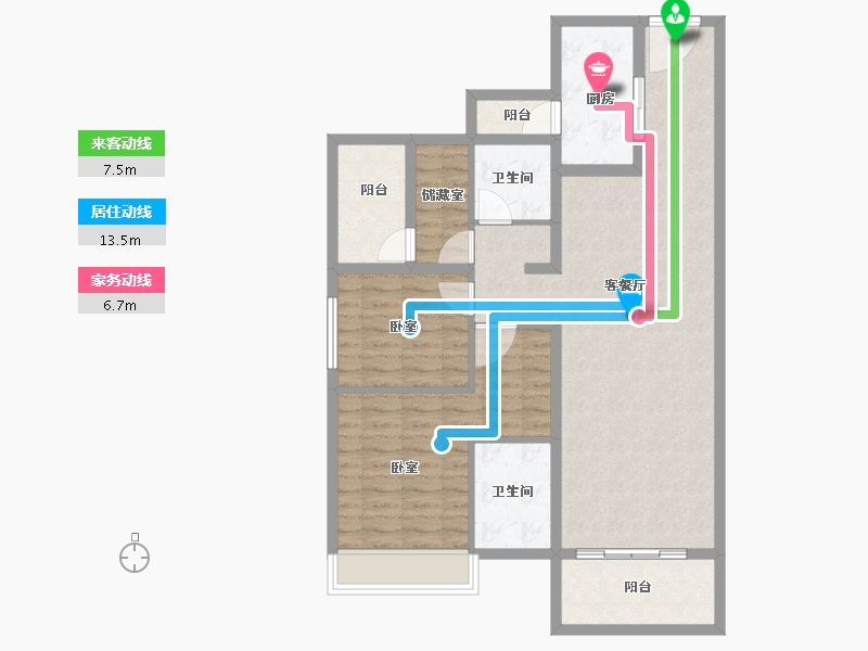 广东省-汕头市-雅居乐御宾府-98.65-户型库-动静线