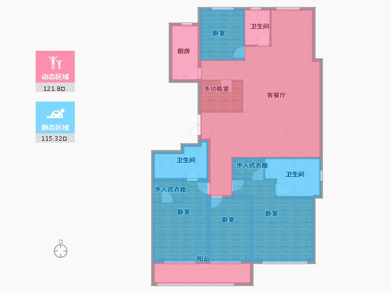 浙江省-宁波市-荣安观江园2期-217.00-户型库-动静分区