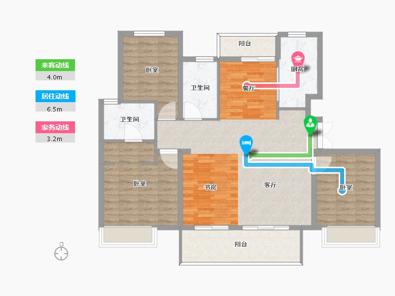 河南省-周口市-西华建业公园里-108.00-户型库-动静线