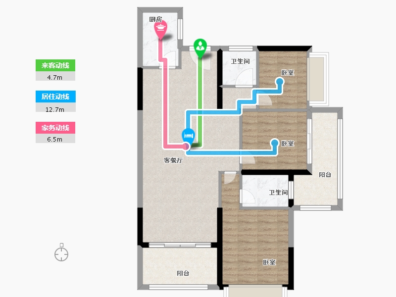 广东省-汕头市-天悦湾-93.91-户型库-动静线