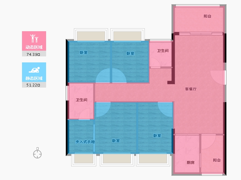 广东省-汕头市-天悦湾-115.01-户型库-动静分区