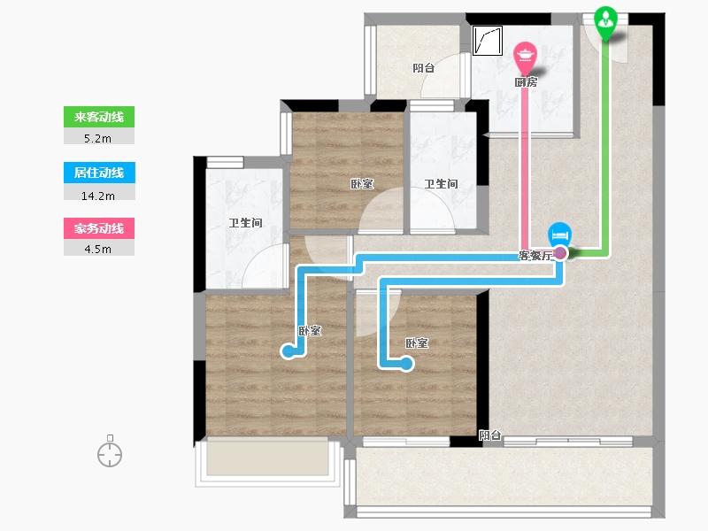 广东省-湛江市-敏捷珑玥台-79.30-户型库-动静线