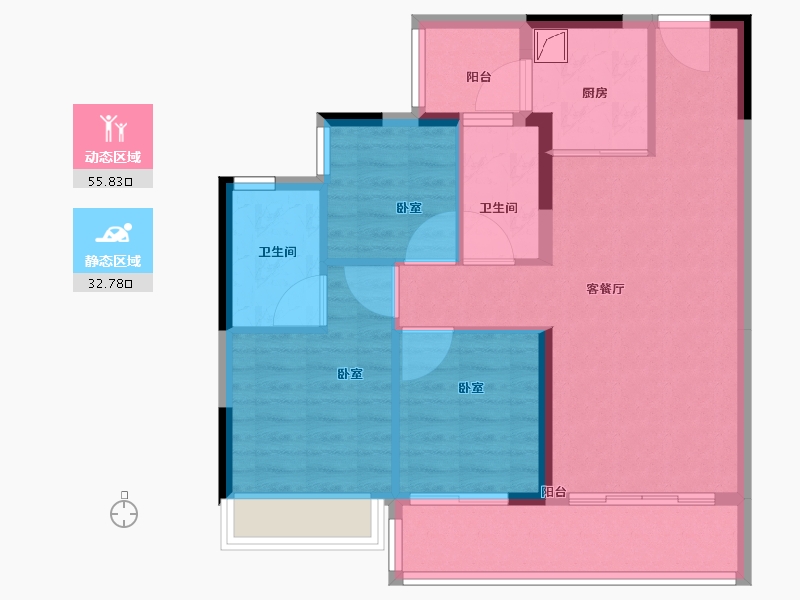 广东省-湛江市-敏捷珑玥台-79.30-户型库-动静分区