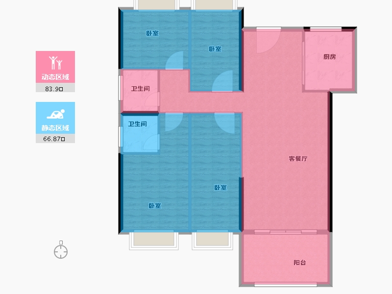 广东省-汕头市-天悦湾-139.00-户型库-动静分区