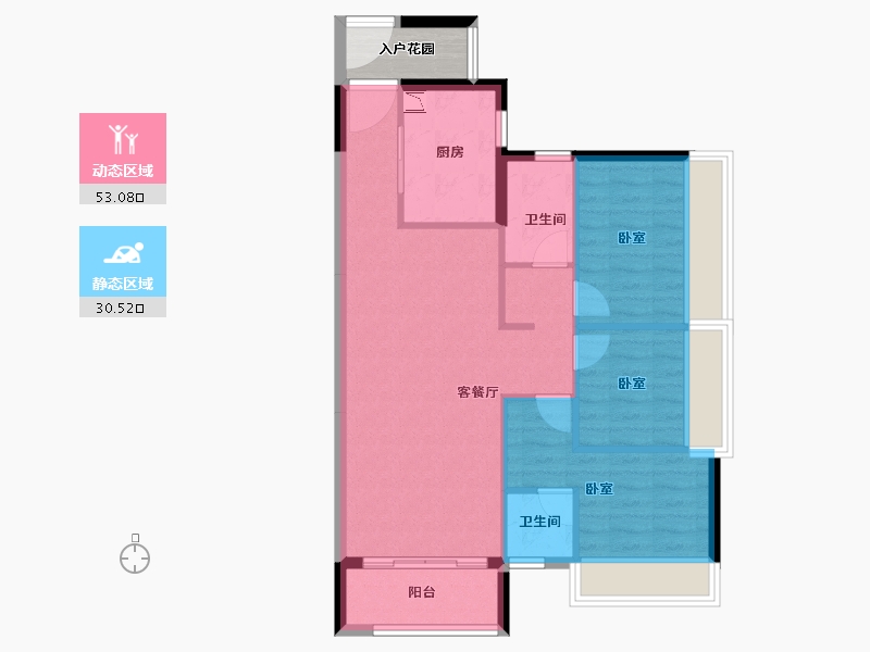 广东省-广州市-时代倾城（鹤山）-78.86-户型库-动静分区