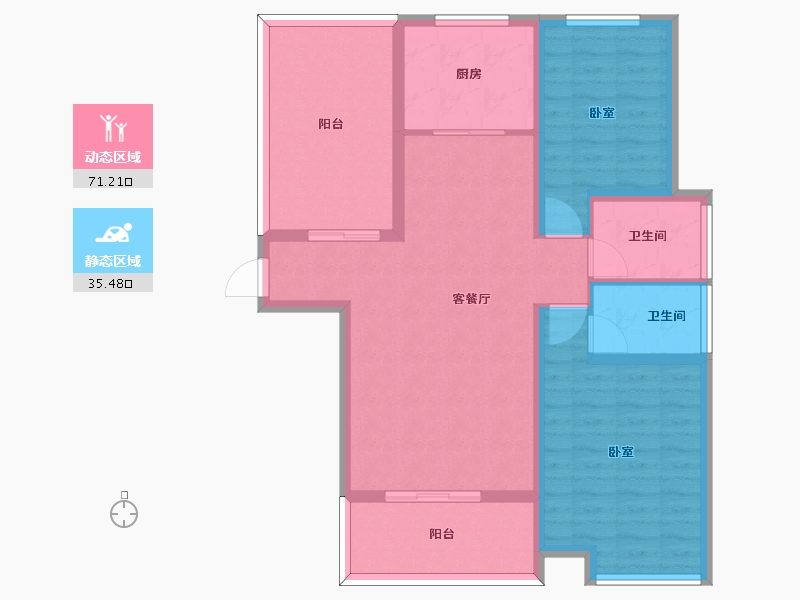 河南省-周口市-尚东国际-95.50-户型库-动静分区