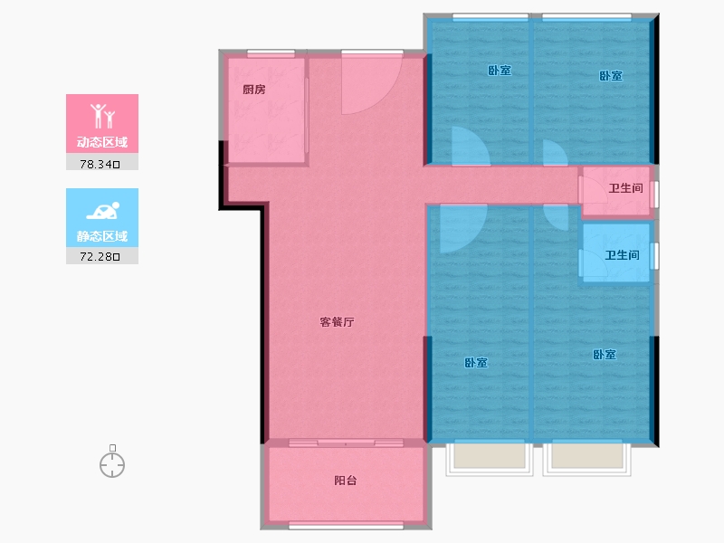 广东省-汕头市-天悦湾-139.00-户型库-动静分区