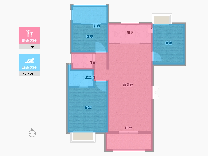 湖北省-孝感市-大悟绣江南-94.00-户型库-动静分区