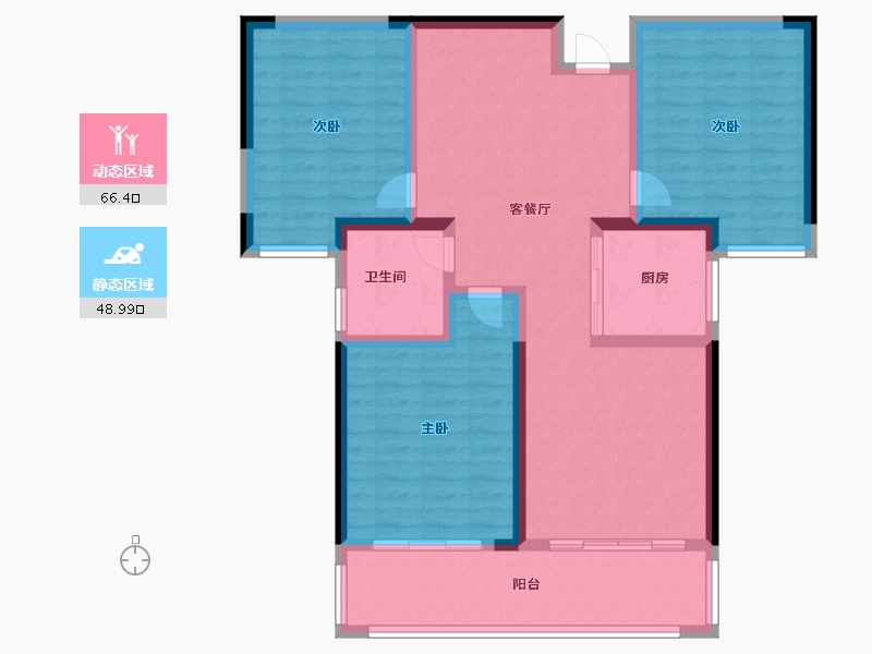 湖南省-湘潭市-天元广场·玺园-103.41-户型库-动静分区