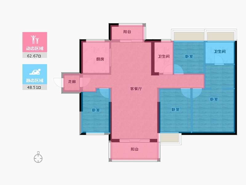 广东省-佛山市-美的中交翰诚-99.70-户型库-动静分区