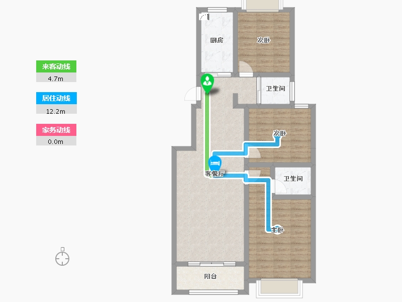 湖南省-湘潭市-万憬·欣悦园-92.36-户型库-动静线