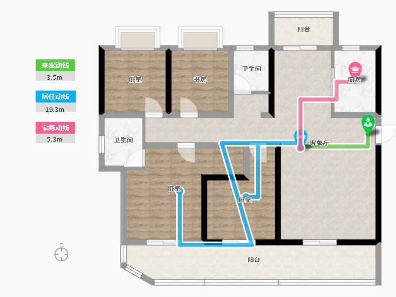 湖南省-株洲市-绿地21城-114.00-户型库-动静线