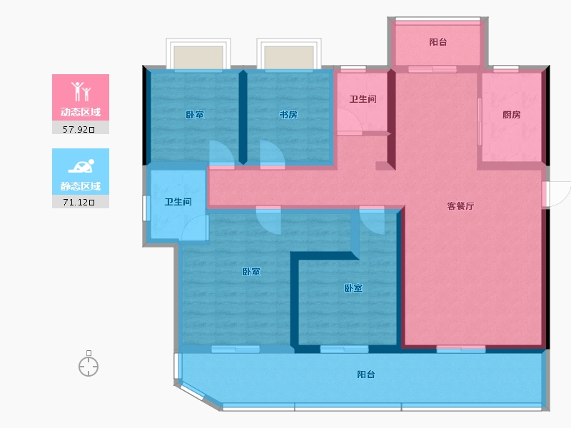 湖南省-株洲市-绿地21城-114.00-户型库-动静分区